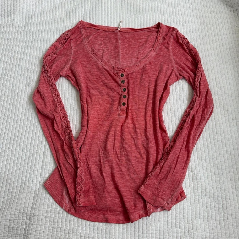 Free People Women's Long-Sleeve Henley